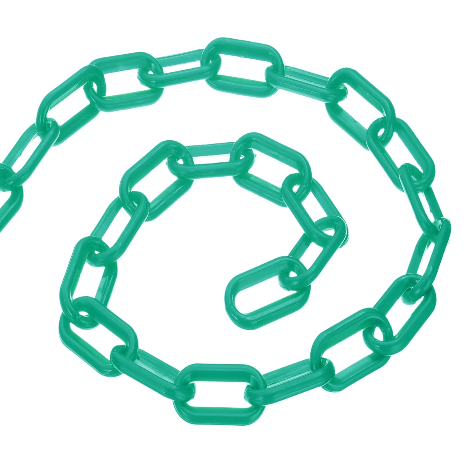 PATIKIL Barrière de sécurité de chaîne en plastique de 50 m, maillon de chaîne de sécurité pour clôture, portail, jardin, construction, allée, ascenseur, parking, file d'attente, vert