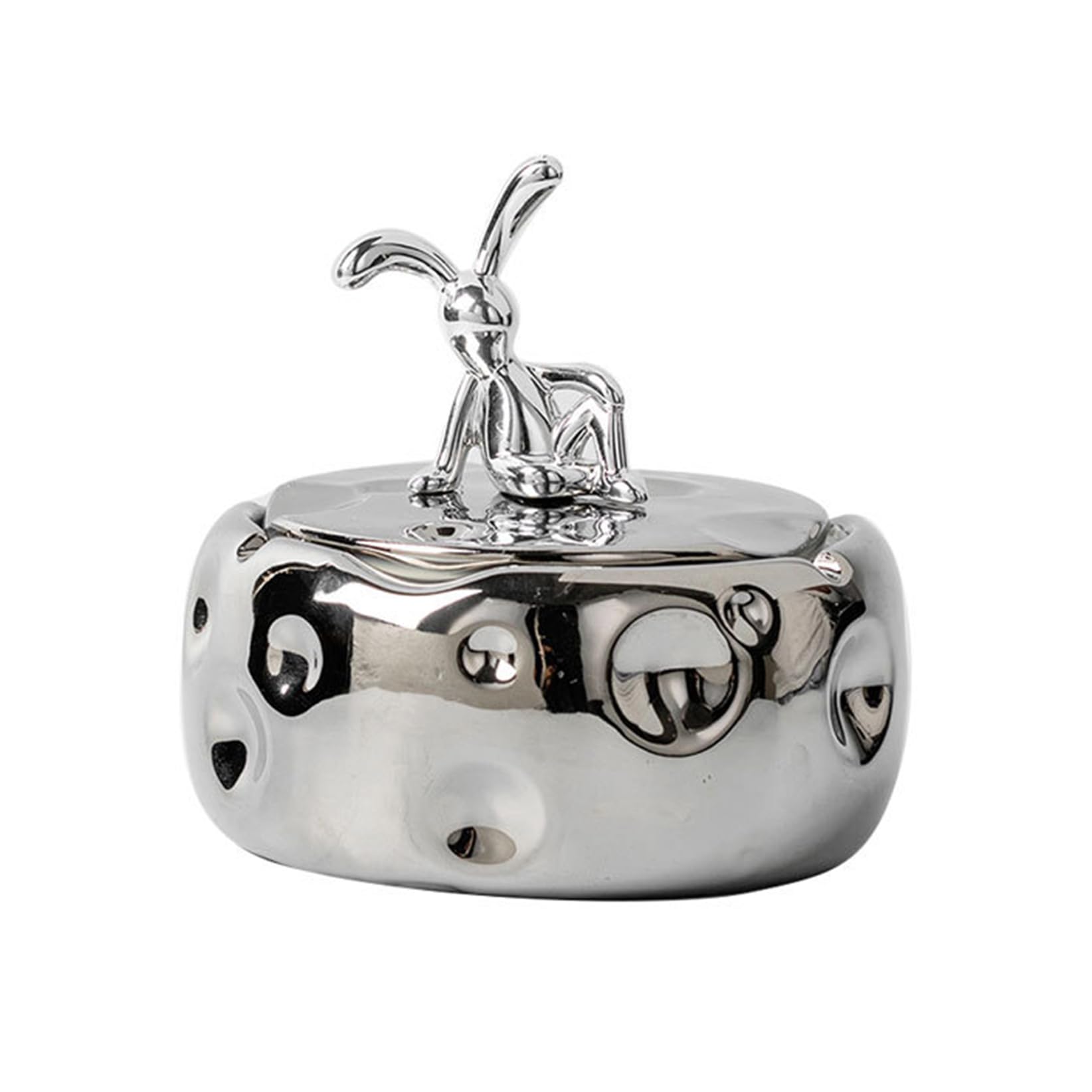 Ashtray Ceramic Northern Europe Tabletop With Lid for Cigarettes,Decorative Smoking for Home,Windproof Ash Tray