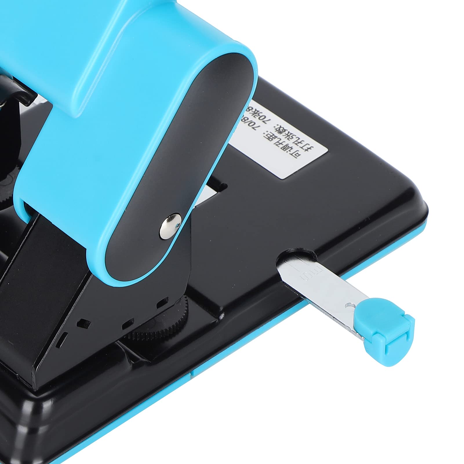 Perforatrice a 2 fori, perforatrice per carta da tavolo con distanza dei fori regolabile, capacità di 70 fogli per casa e ufficio, robusta struttura in plastica ABS e ferro con