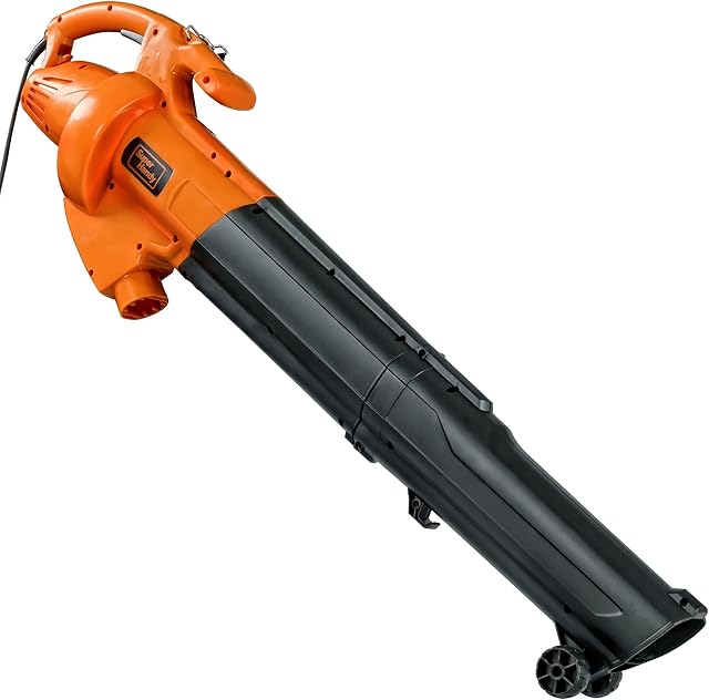 SuperHandy Leaf Blower, Vacuum and Mulcher 3 in 1 Electric 230V 3000W Corded Debris Duster 270KM/H (MAX) 10:1 Reduction Ratio 2 Stage 6 Variable Speed Lightweight Lawn and Garden Landscaping