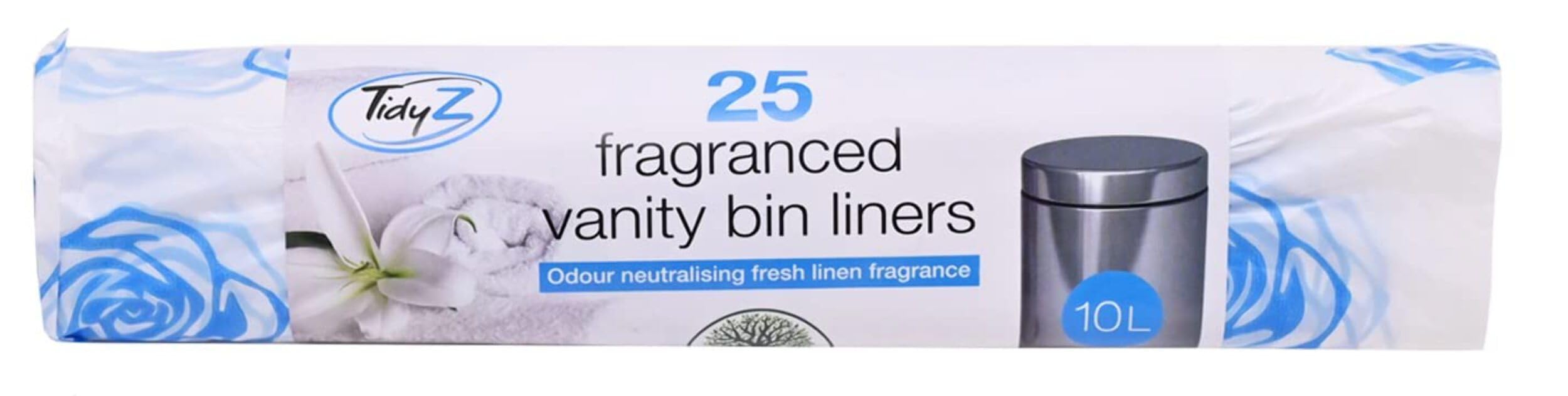 Tidyz Linen Fragranced Vanity White Bin Liners 25 Pack - Multi Pack Sizes
