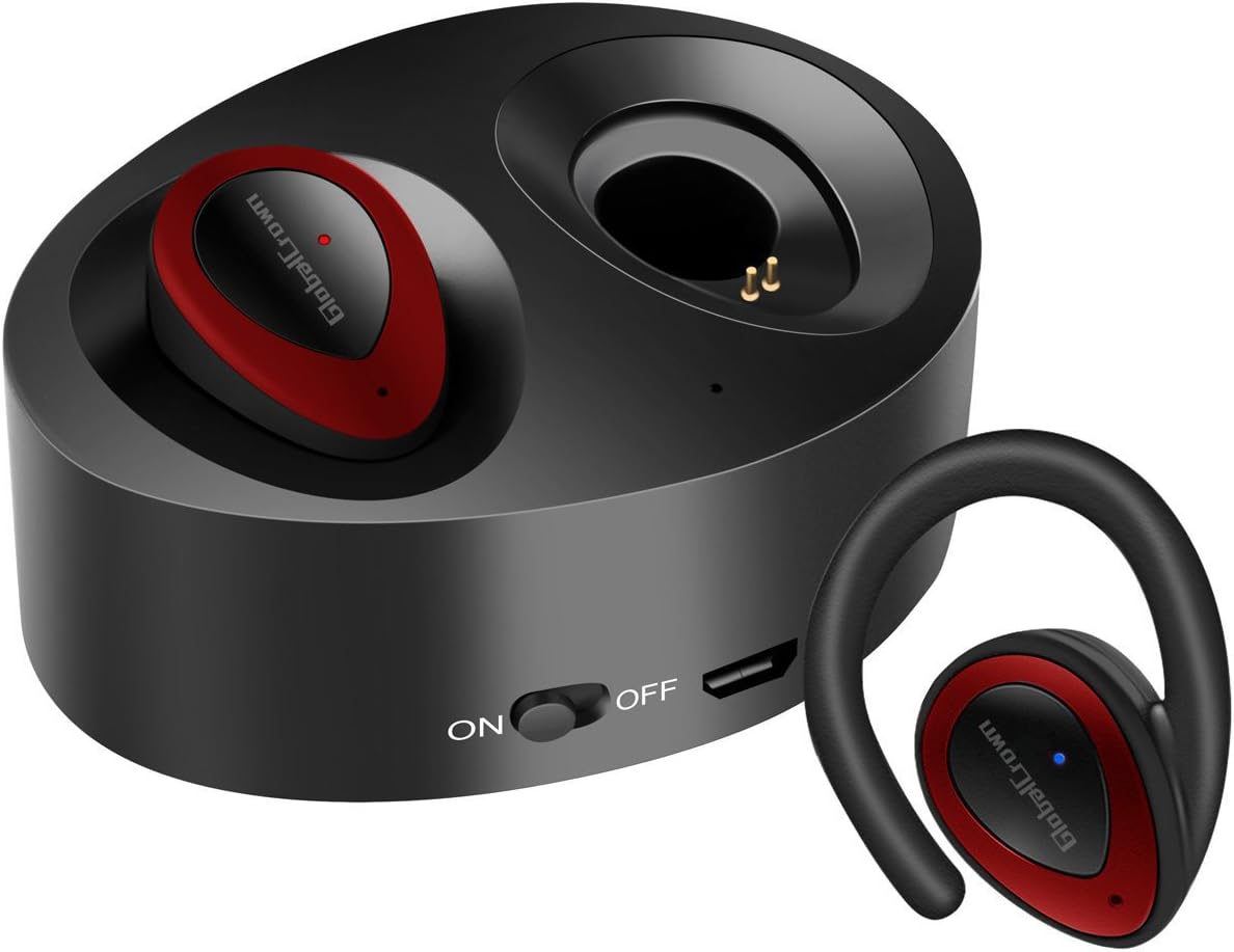 GlobalCrown Bluetooth Headphones Wireless,TWS K2 Mini twins Stereo BT True Wireless Earbuds,Invisible Bluetooth Earphones Wireless Headsets With Portable Charging Case for Iphone 6 7 6s 8 X Samsung