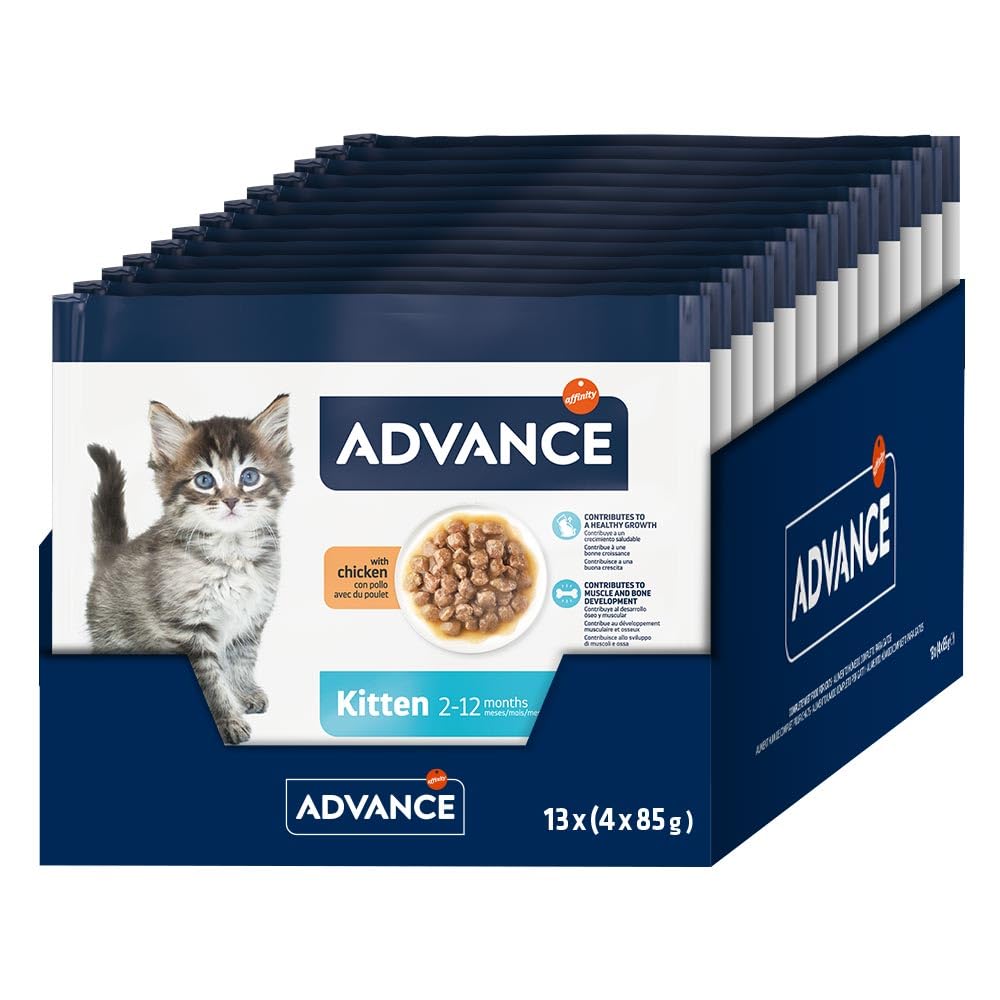 Advance Mokra karma dla kociąt z kurczakiem 13 opakowań 4x85g