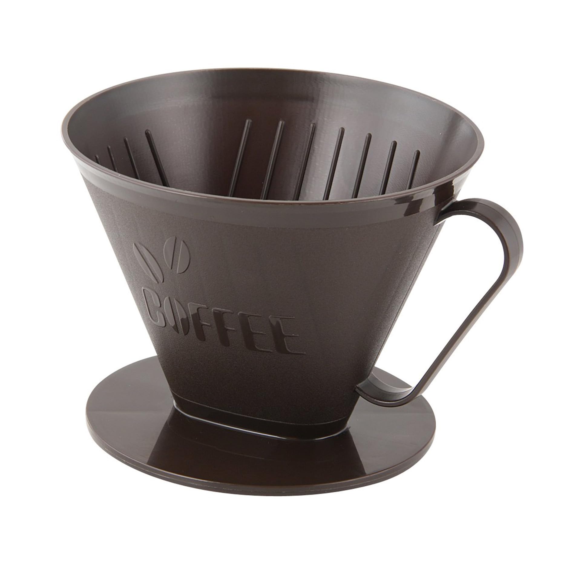 Fackelmann Filtro de Café Permanente, No. 4, Portafiltro, Filtro de Café para hasta 4 tazas, Filtro Reutilizable de Plástico, Marrón, 1 unidad