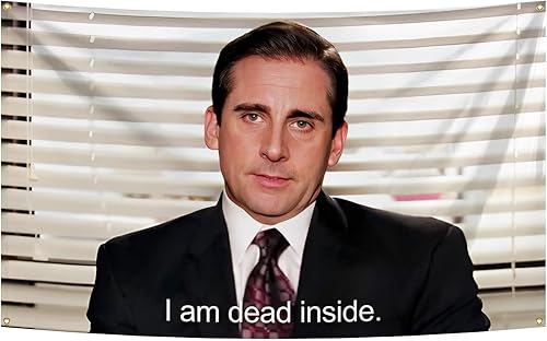 Miniatura 1 de HuuUd Divertido tapiz de pared colgante de Scott Banner I Am Dead Inside de 3 x 5 pies, adecuado para decoración del hogar en interiores y