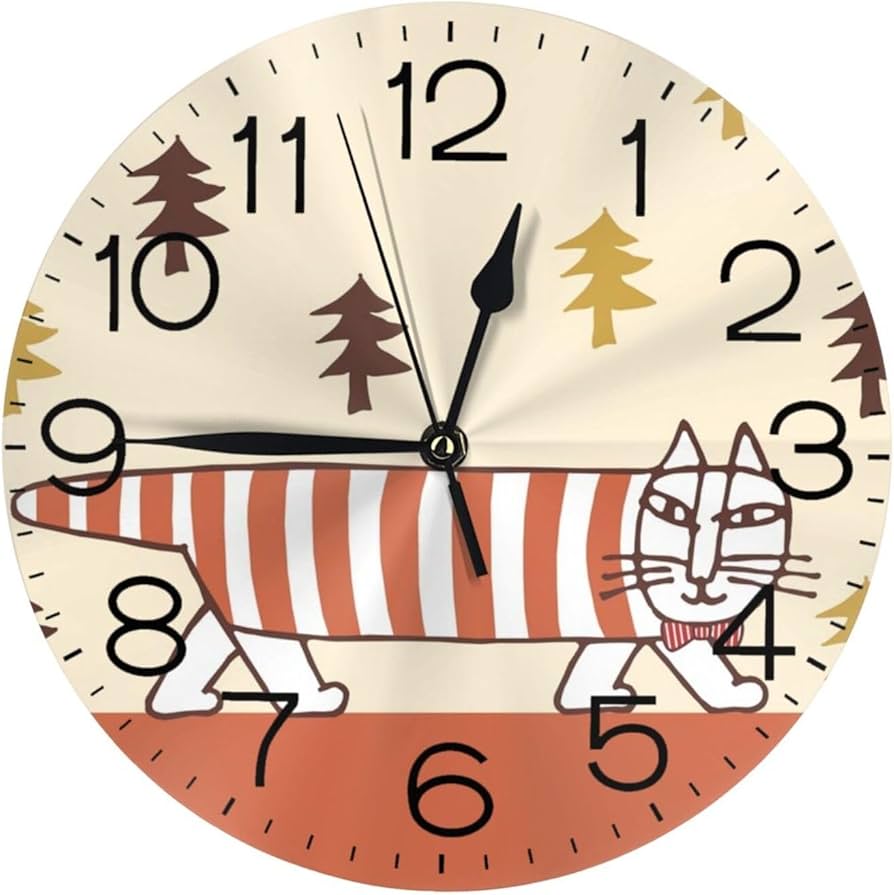 キヨ猫　壁掛け時計 KICORI ネコの親子の時計 木の時計 プレゼント キコリ 木製 とけい