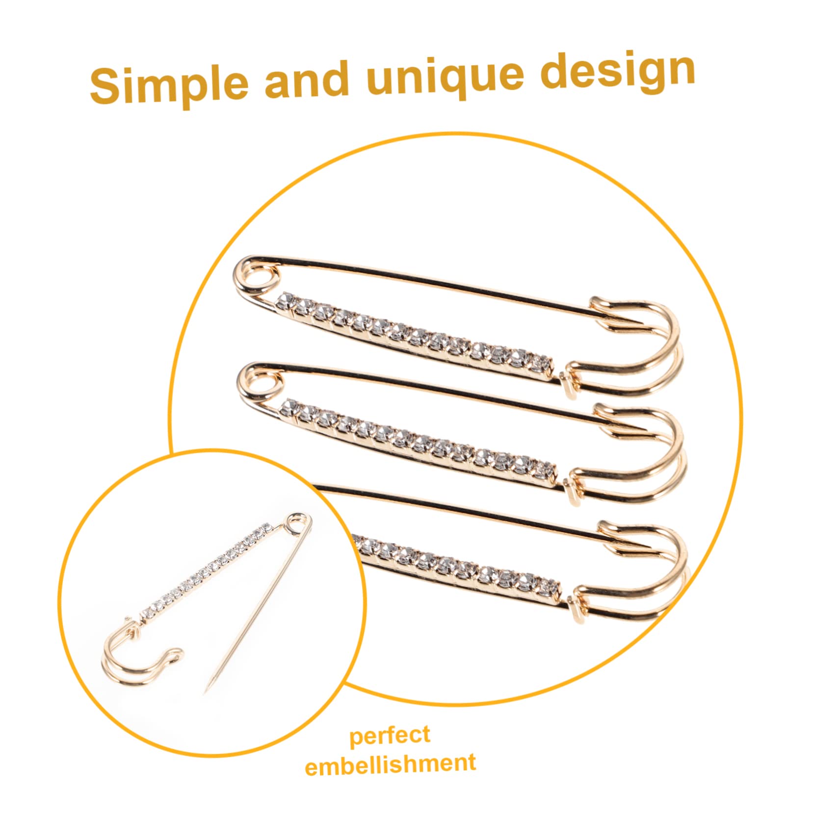 Operitacx 60stücke Sicherheitsnadeln Mit Strass Für Diy Broschen Für Kleidung Handwerk Quilting Und Dekoration Langlebig Und Vielseitig Einsetzbar