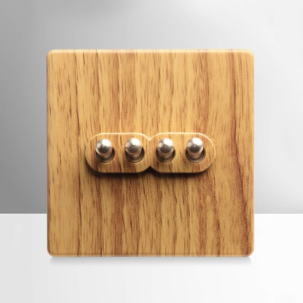 włącznik światła, Antique Switch, 86 typ oprawa oświetleniowa do użytku domowego podwójny panel przełącznika sterowania osobowość kreatywny mosiężna dźwignia 2-kierunkowy przełącznik do hotelu (kolor: