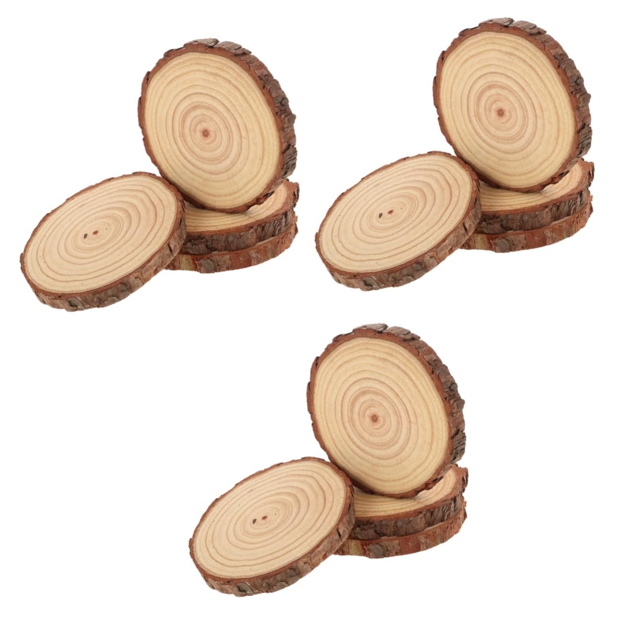 SEWACC 12stücke Unbehandelte Holzscheiben Für Projekte Runde Naturholzscheiben Als Tischdeko Hochzeitsmittelstücke Bastelmaterial Und Heimdekoration Dicke