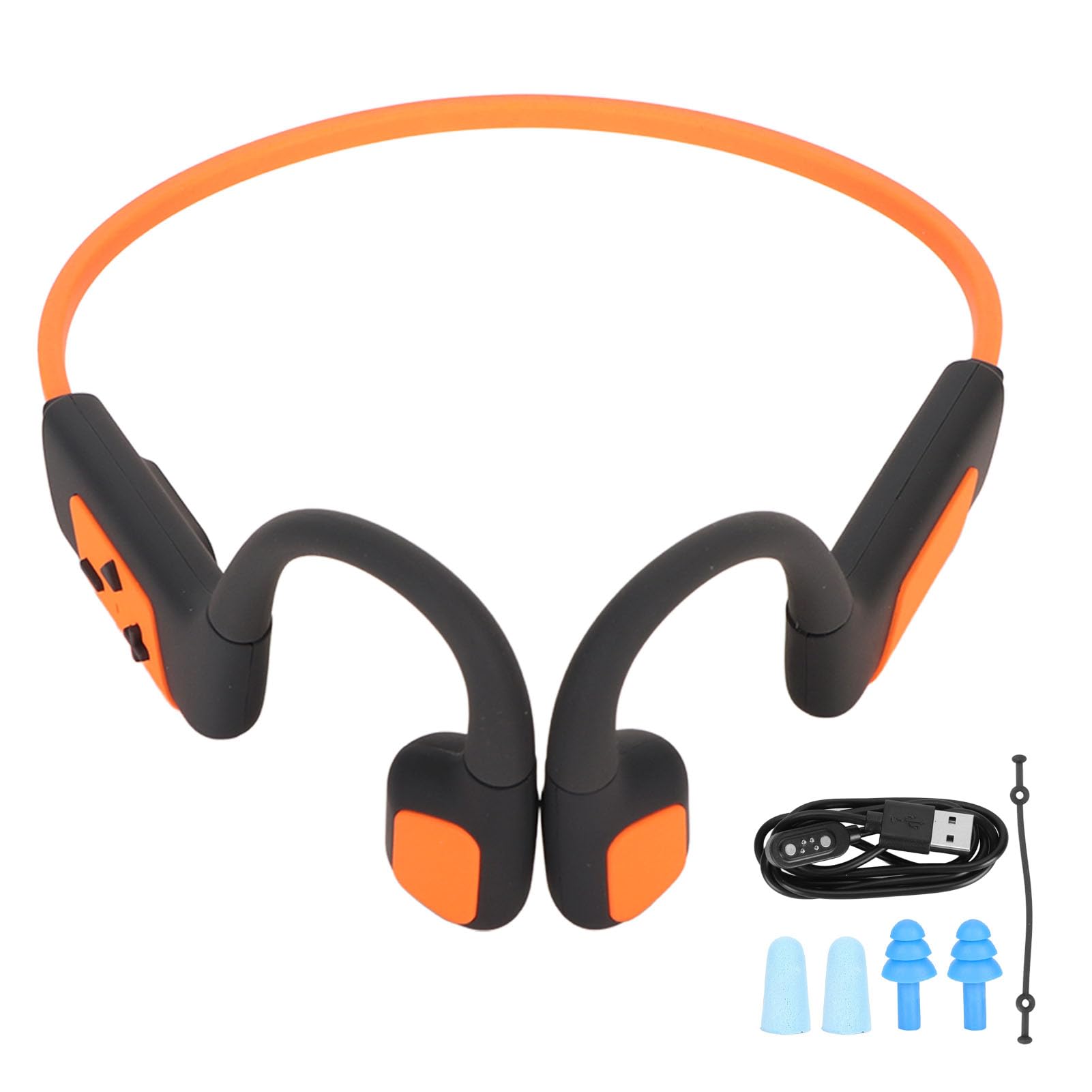Lazmin112 Cuffie a Conduzione Ossea, Cuffie Bluetooth a Orecchio Aperto, Cuffie Sportive Impermeabili IPX8, Auricolari Wireless per Corsa Ciclismo Passeggiate Escursioni Guida Allenamenti