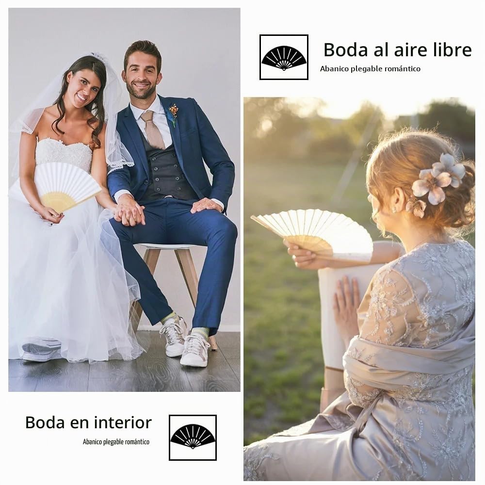 Ter Abanicos Personalizados con Nombre,abanicos de Boda,abanicos Personalizados,abanicos Boda para Invitados (20pcs)