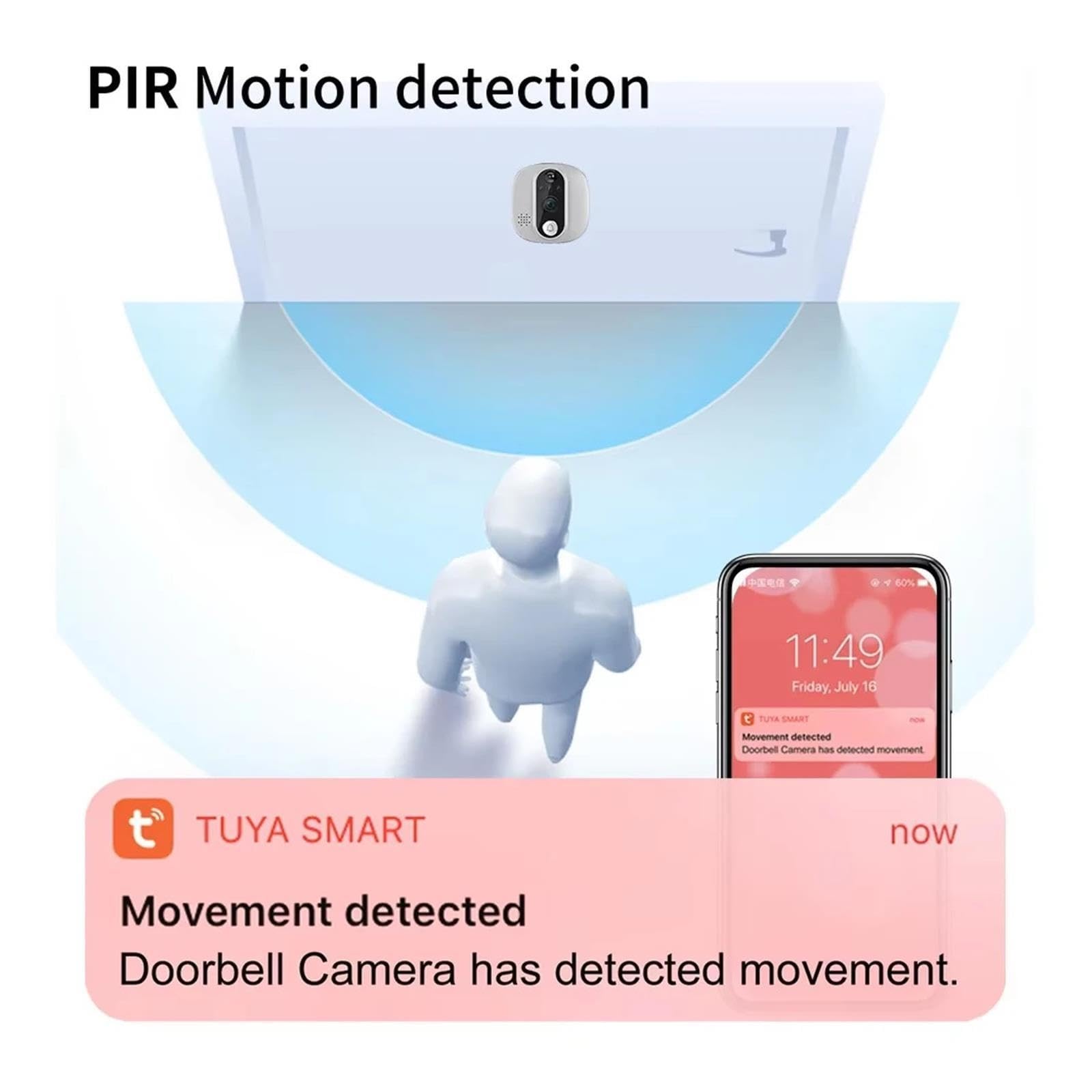 Telecamera for campanello video spioncino WiFi 1080P