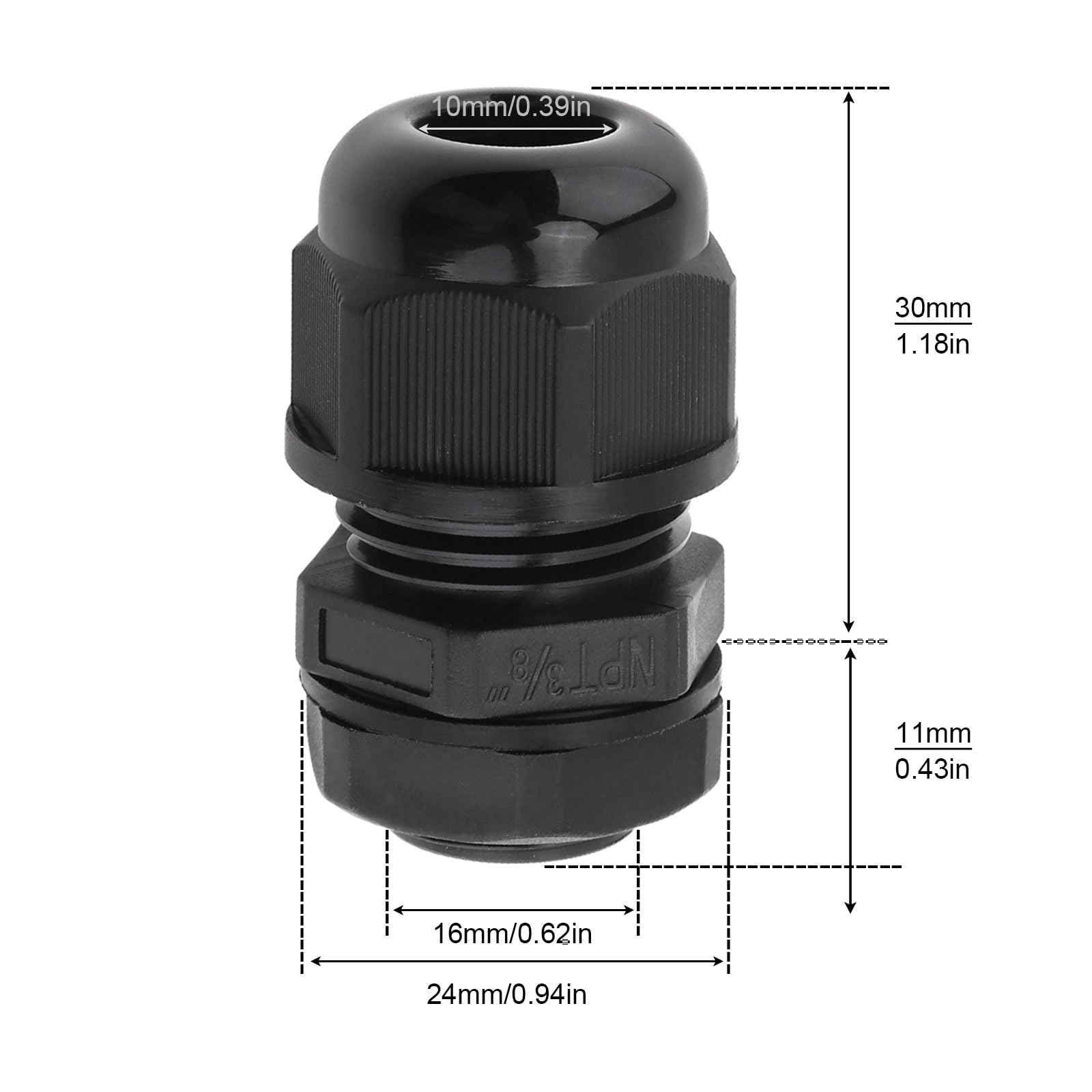 RTNLIT Cable Gland - Waterproof NPT Strain Relief -2