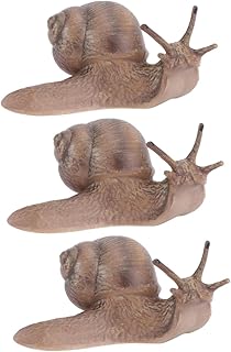 FRCOLOR 3 Peças Caracol Micro Paisagem Caracol Realista Caracol Gramado Ornamento Estatuetas Mini Estatueta Para Mini Recipientes De Plástico Figura De Caracol Modelo Caracol Modelo