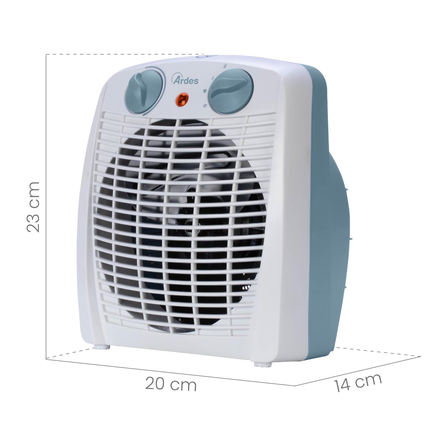 Ardes SIROCO Termoventilatore Elettrico Portatile con 2 Livelli di Potenza, Ventilazione Estiva, Termostato Regolabile, Protezione dal Surriscaldamento e Maniglia per il Trasporto - 2