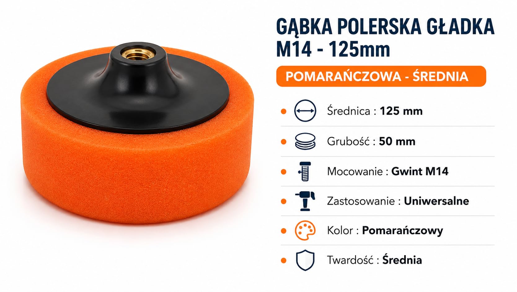 Gąbki Polerskie 125 mm Zestaw 3 Szt Pady Polerskie Do Wiertarki I Szlifierki
