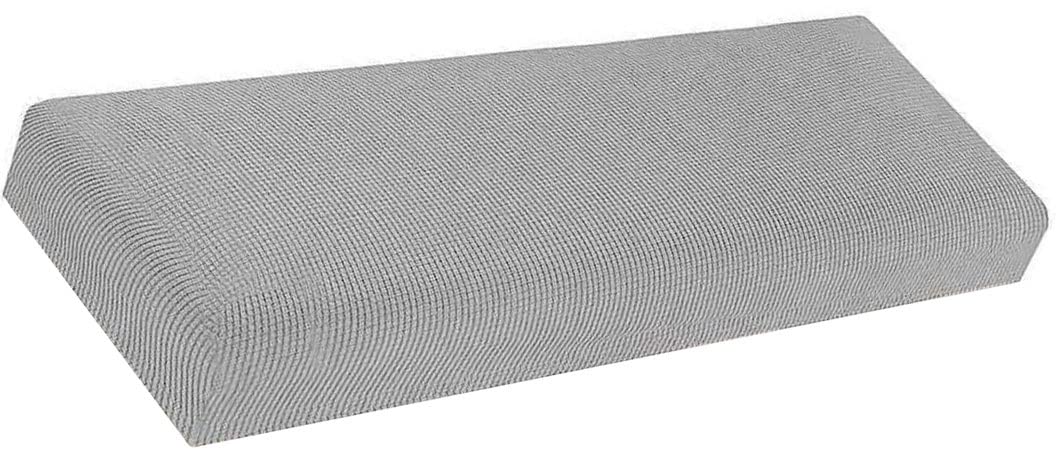 Bench Covers Slipcover Rectangle，Stretch Jacquard Dining Bench Cover Anti-Dust Removable Bench Slipcover Washable Bench Seat Protector Cover for Living Room ( Color : Light grey , Size : 160-180cm )