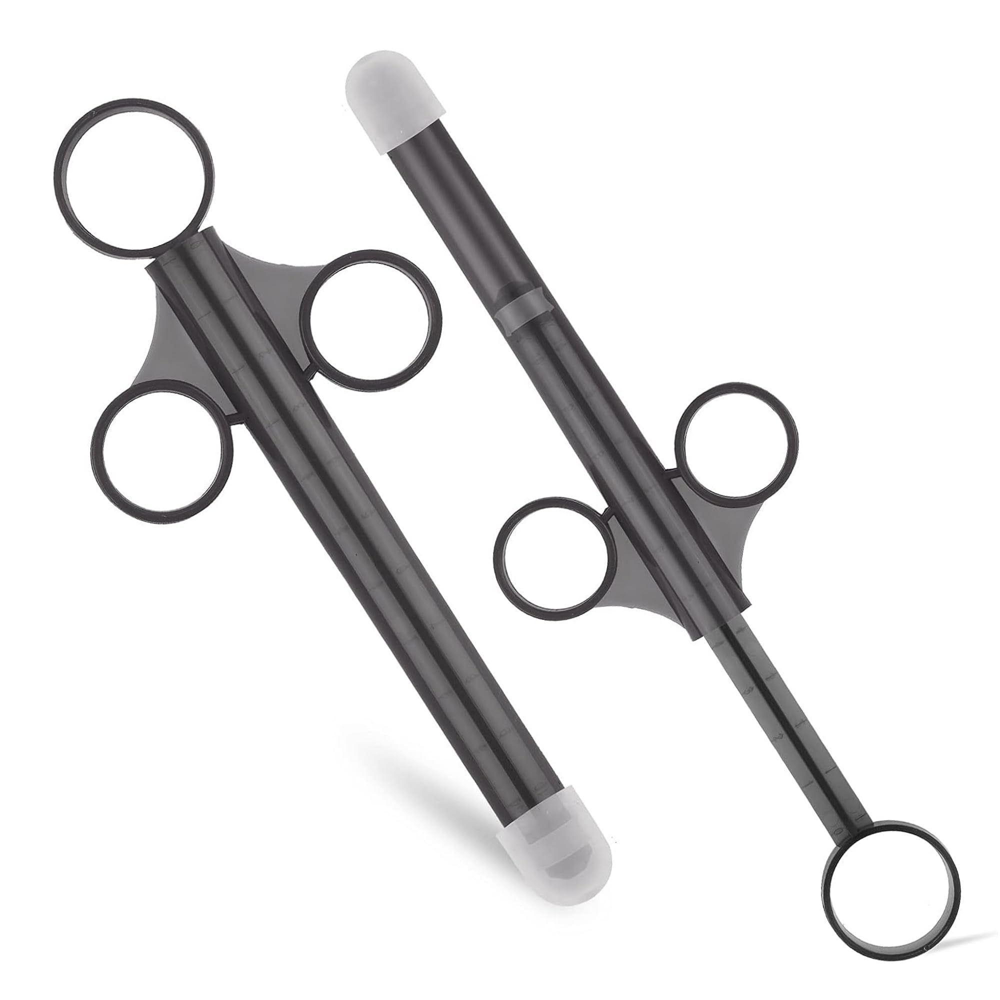 Sadodo Lubricant Applicator (2-Pack) - Reusable Lube Launcher Rounded Smooth Tip,10ml Precise Scale & Leak-Proof Cap,Comfortable Mess-Free Intimate Gel Dispenser for Personal Care