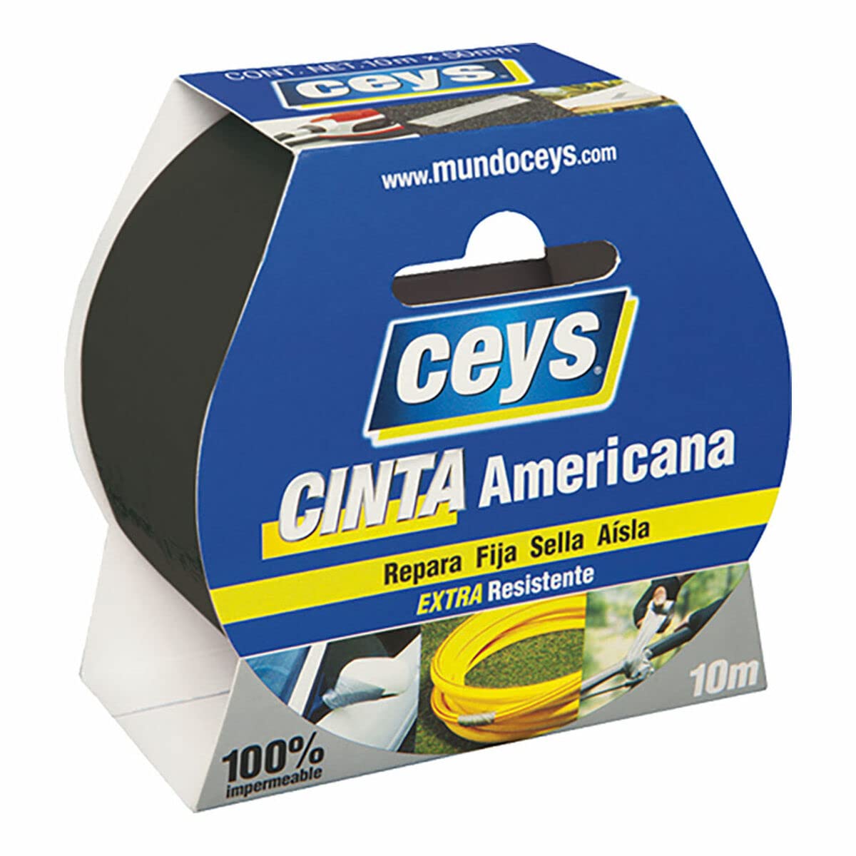 Ceys - Tackceys - Cinta Americana Negro - Rollo 10 X 50