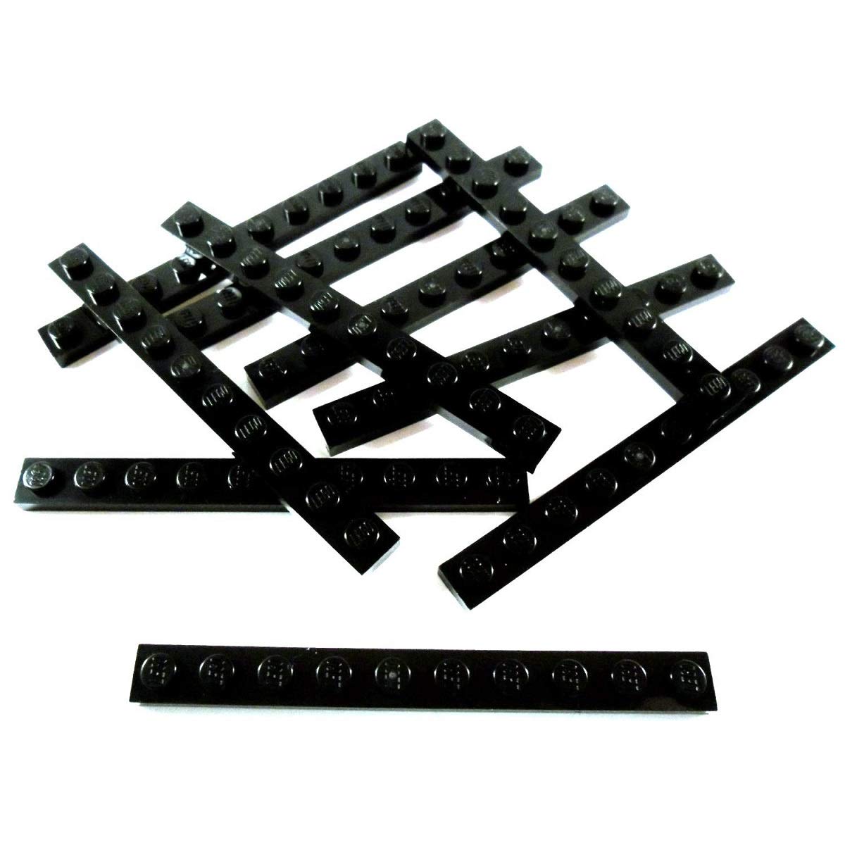 20 LEGO Plaques 1 x 10 Noir