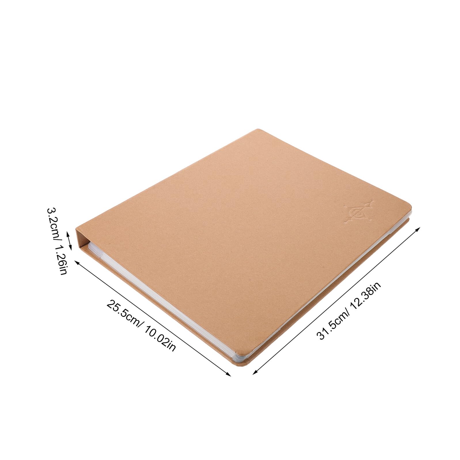 Carpeta de Partituras de 9 Anillas en Papel Kraft Caqui, Soporte para Partituras de Guitarra y Piano, Organizador de Documentos Numeración para Conciertos y Ensayos Musicales