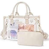 PACKISM Clear Tote Bags for Women 11x5x7 - Clear Bag for Stadium Events with Inner Bag, Perfect for Sport Events Concert Work