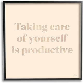 Stupell Industries Taking Care Of Yourself Comforting Motivational Phrase, Design by Yass Naffas Designs
