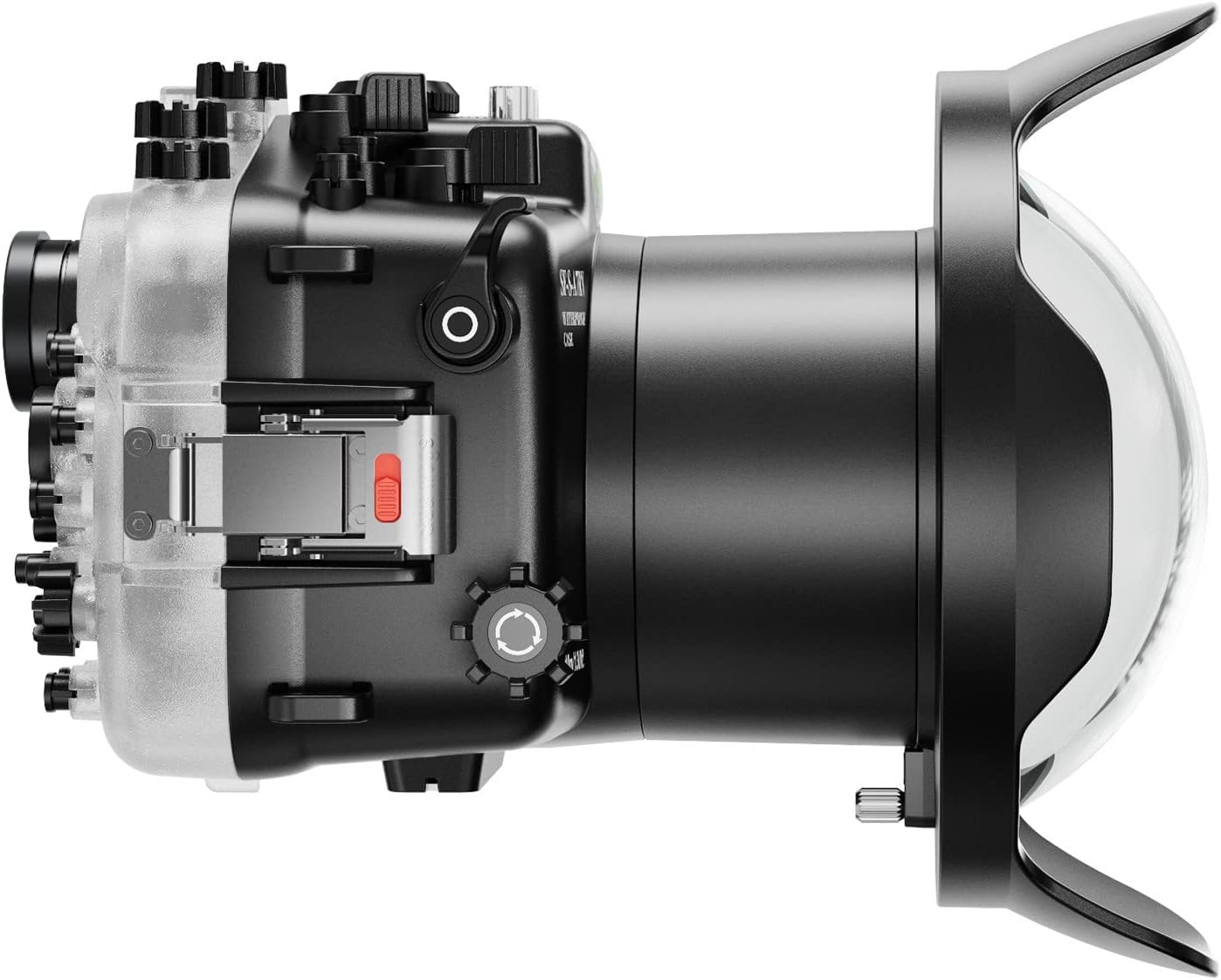 Seafrogs Underwater Housing for Sony A7R V A7R5+ Wa005F Dome Port Kit [40M/130Ft] Waterproof Case for Sony Ilce-7R V with Fe 16-35Mm F/4, 28-70Mm F3.5-5.6, 12-24Mm F4 G Lens-Black