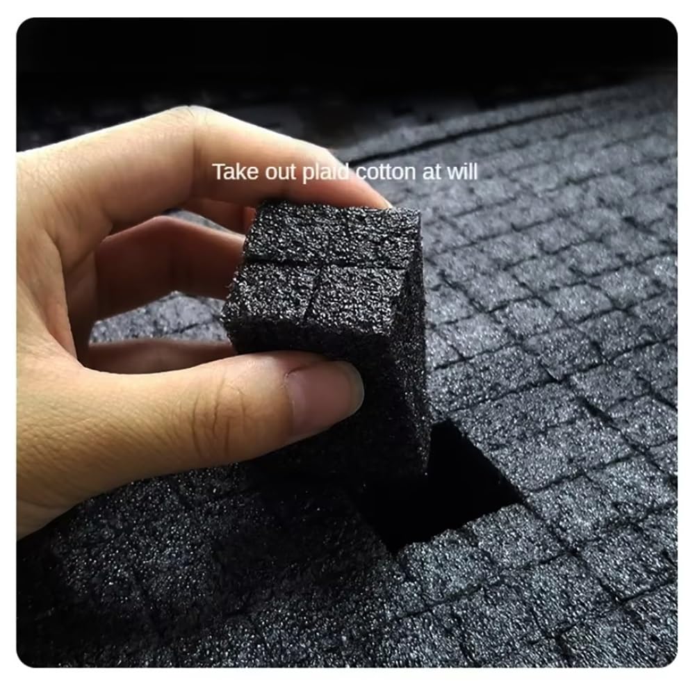 50x30cm Hochdichter, Vorgeschnittener Gitter-Anti-Schock-Schaumstoff, 1 Stück – Schwarz, For Schutzverpackungen Als Werkzeugkastenauskleidung(500x300x30mm)