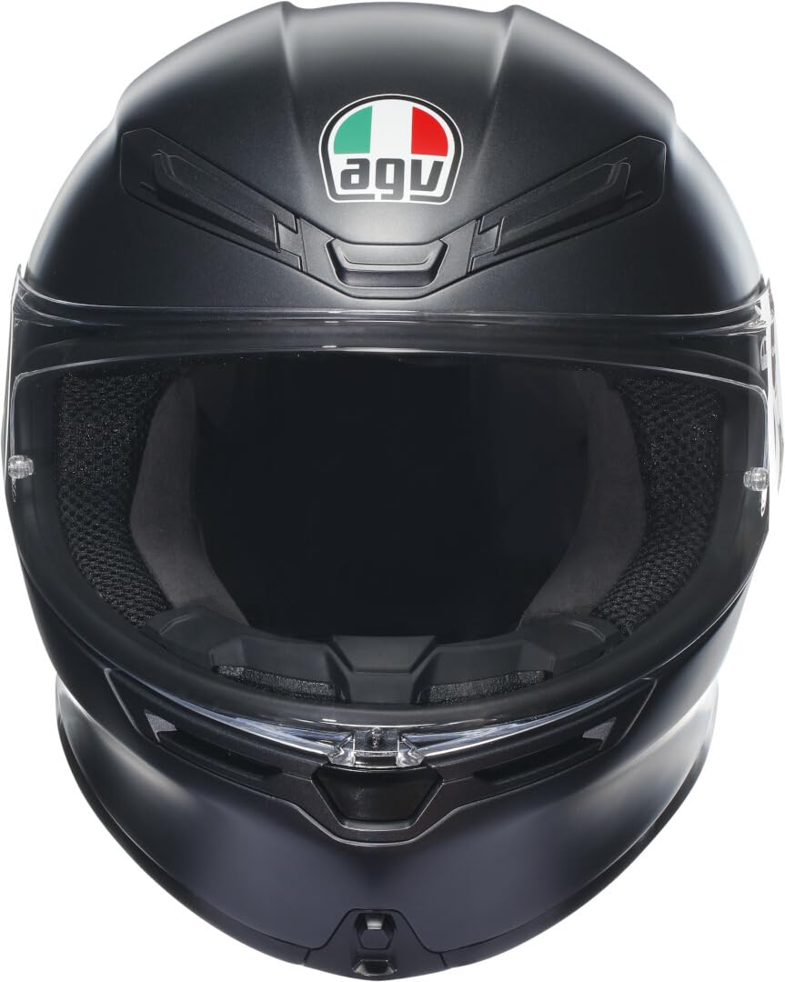 AGV K6 S Integralhelm - ECE 22.06 Motorradhelm für Brillenträger, Carbon Aramid Schale, Pinlock Max Vision Visier, Sport Touring