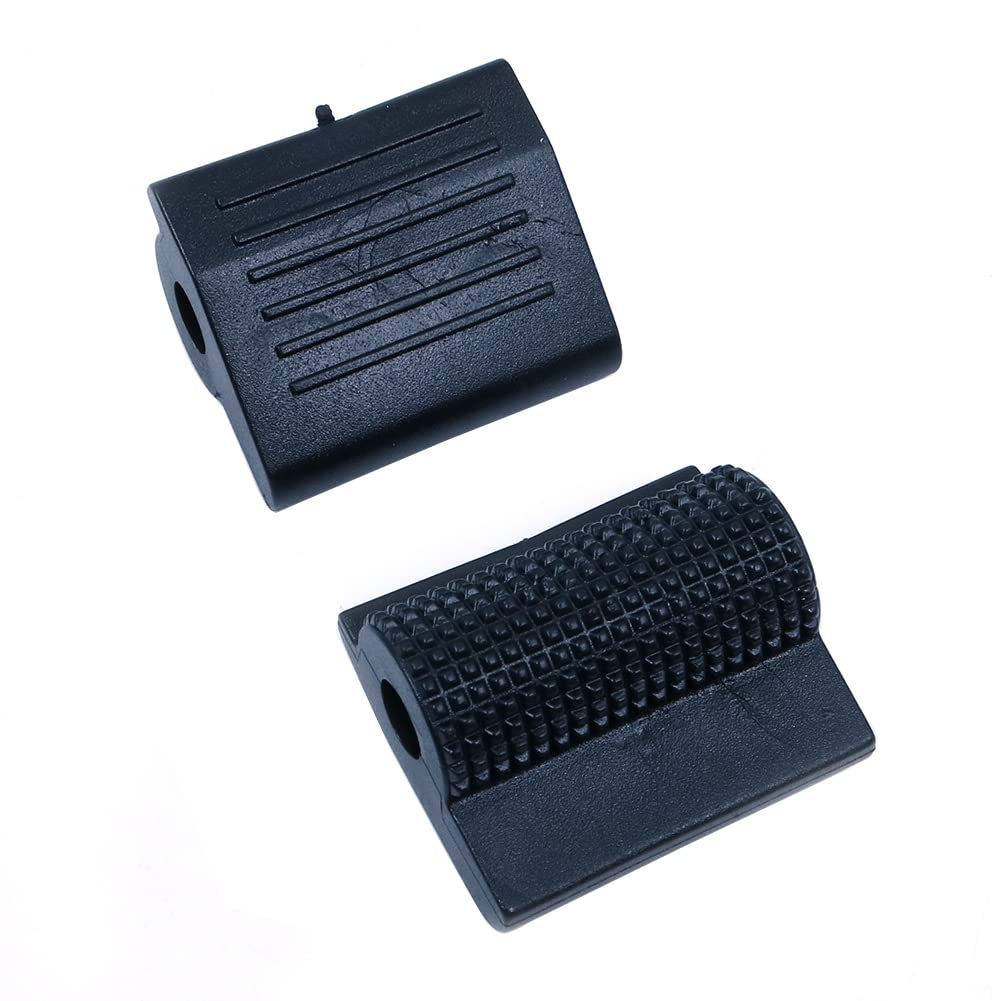 Set di 2 copripedale per leva del cambio, in gomma nera, design antiscivolo, diametro interno 8 mm, accessorio di protezione per moto