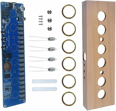 6 Digit In14 Nixie Tube Clock Electronic Diy Kit with Rgb Backlight for Dc12v 187x48mm Pcb Circuit Board