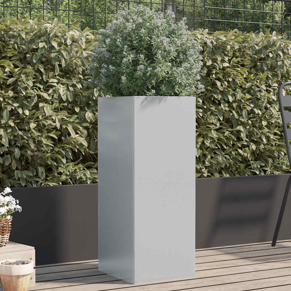 Bancal de acero galvanizado de 195 x 100 x 36 cm en color marrón claro con diseño de fondo abierto para un drenaje óptimo y un crecimiento saludable de las plantas, resistente a la corrosión y