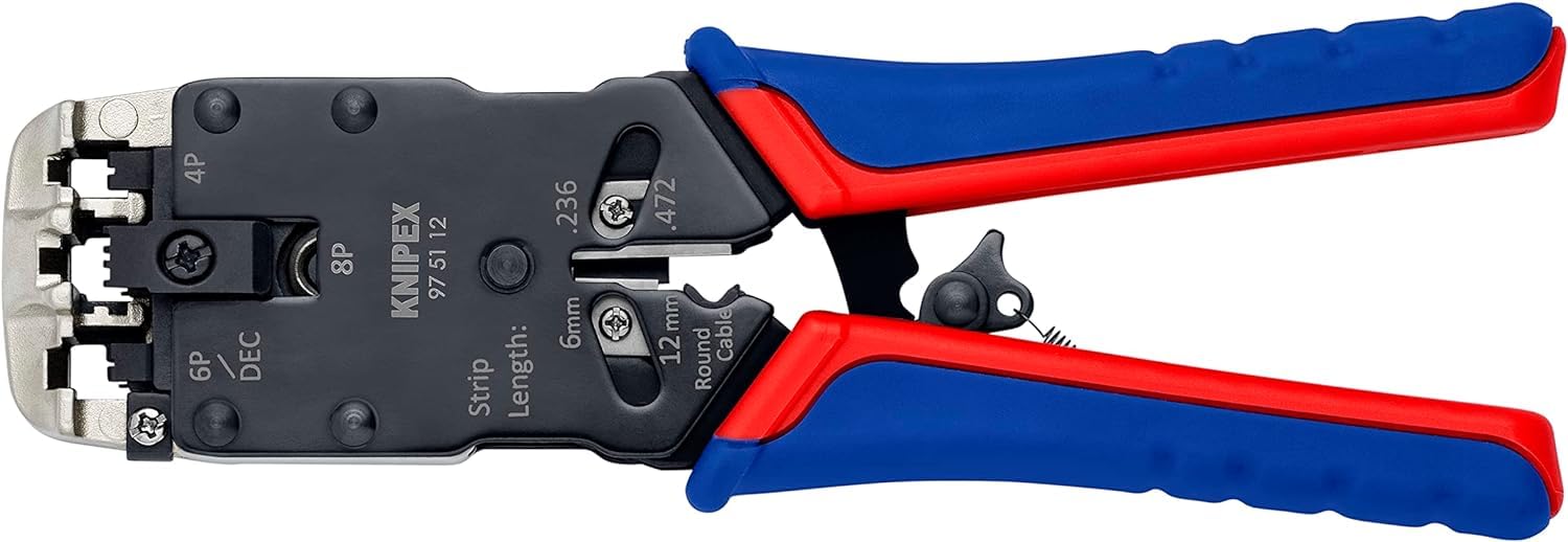 KNIPEX Pinza per connettori modulari tipo Western con impugnature multicomponente 200 mm, 97 51 12