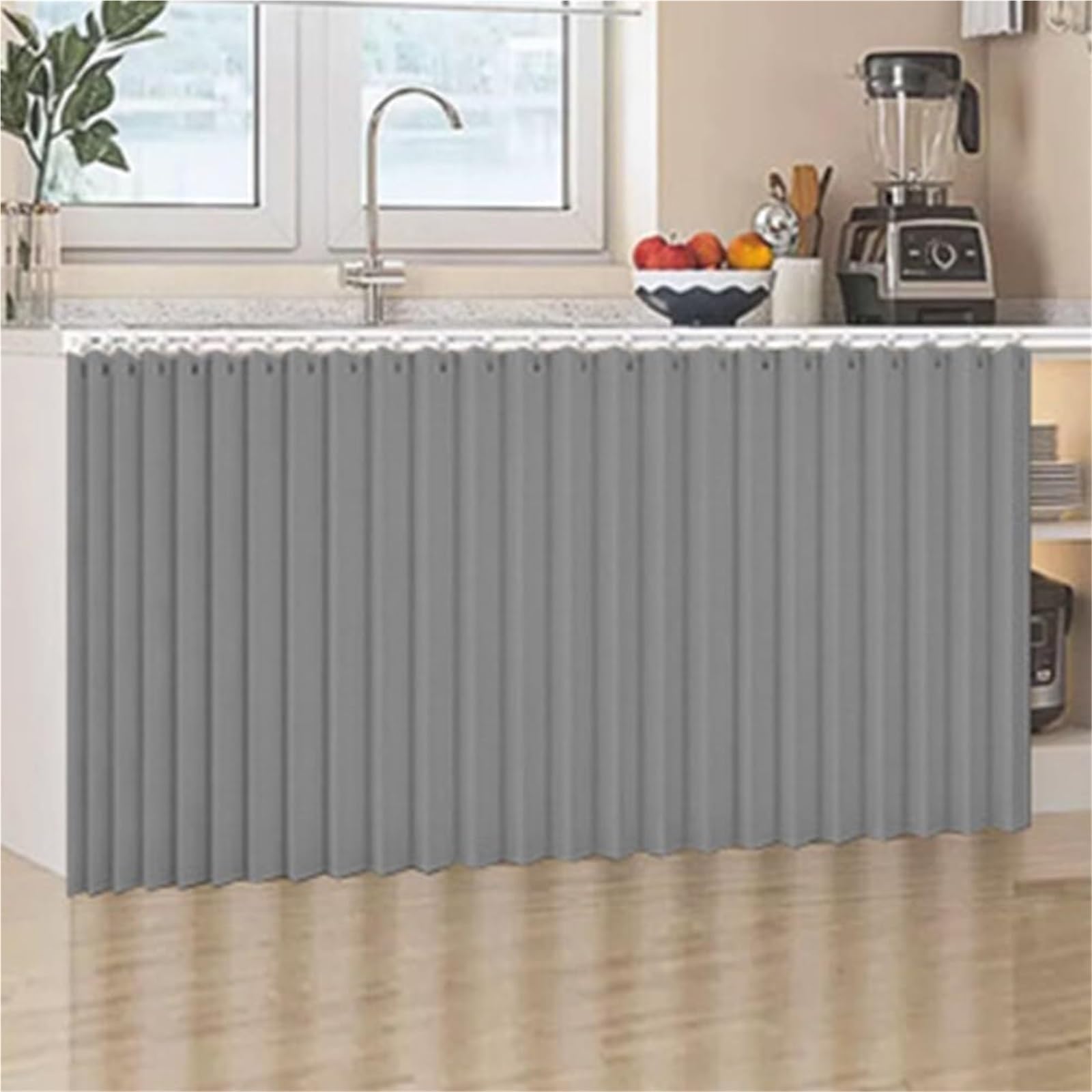Rideau d'armoire en lin anti-poussière H80 x B90 cm