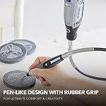 Dremel Flex Shaft Rotary Tool Attachment with Comfort Grip and 36” Long Cable-Engraver, Polisher, and Mini Sander-Ideal for Detail Metal Engraving, Wood Carving, and Jewelry Polishing, 225-02, Grey
