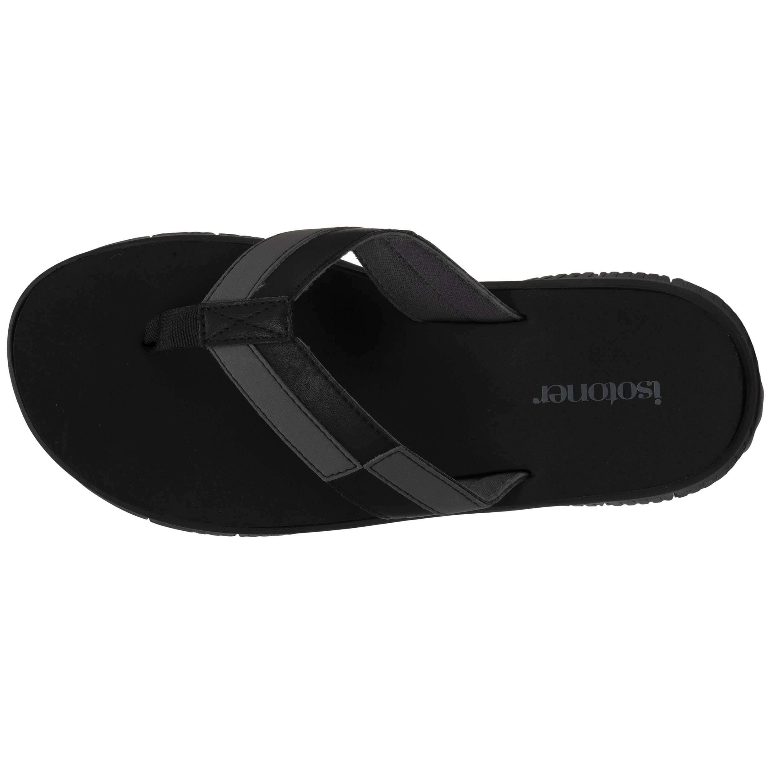 Isotoner Tongs homme très confortables, tiges larges,