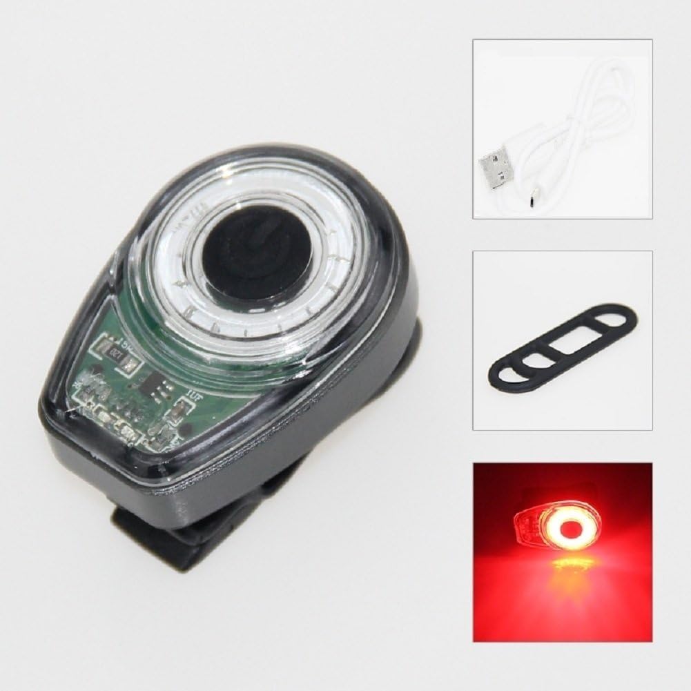 USB Rechargeable Bike Rear Light,Super Bright Bicycle Tail Light, Waterproof Bike Light, Suitable for Installation in Helmets, Backpacks,Get It to Kids Men and Women for Safety