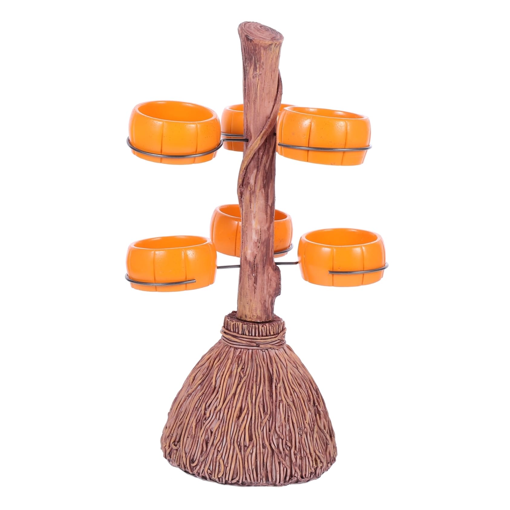 PRETYZOOM 1set Halloween Snack Shelf Unique Pumpkin-shaped Snack Bowl Holder for Halloween Parties Cup for Crackers Fruits and Desserts Easy to Clean and Compact Design
