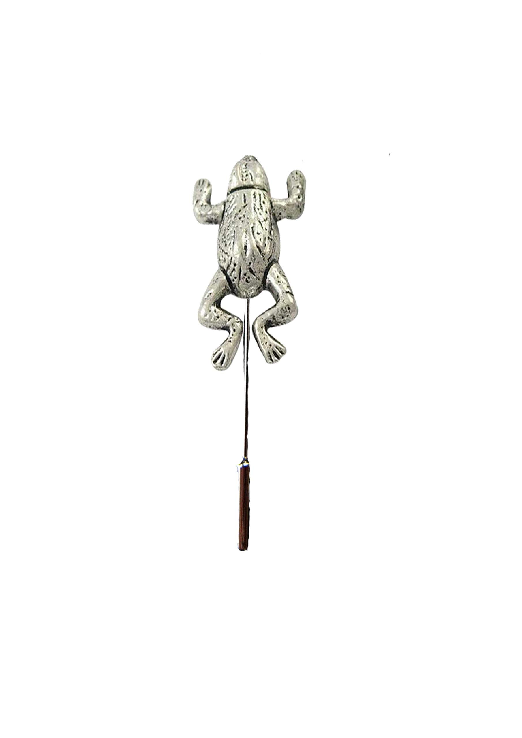 Frog PT67 Tibetan Silver Emblem English Pewter on a tie stick pin hat scarf collar POSTED BY US GIFTS FOR ALL 2016 FROM DERBYSHIRE UK