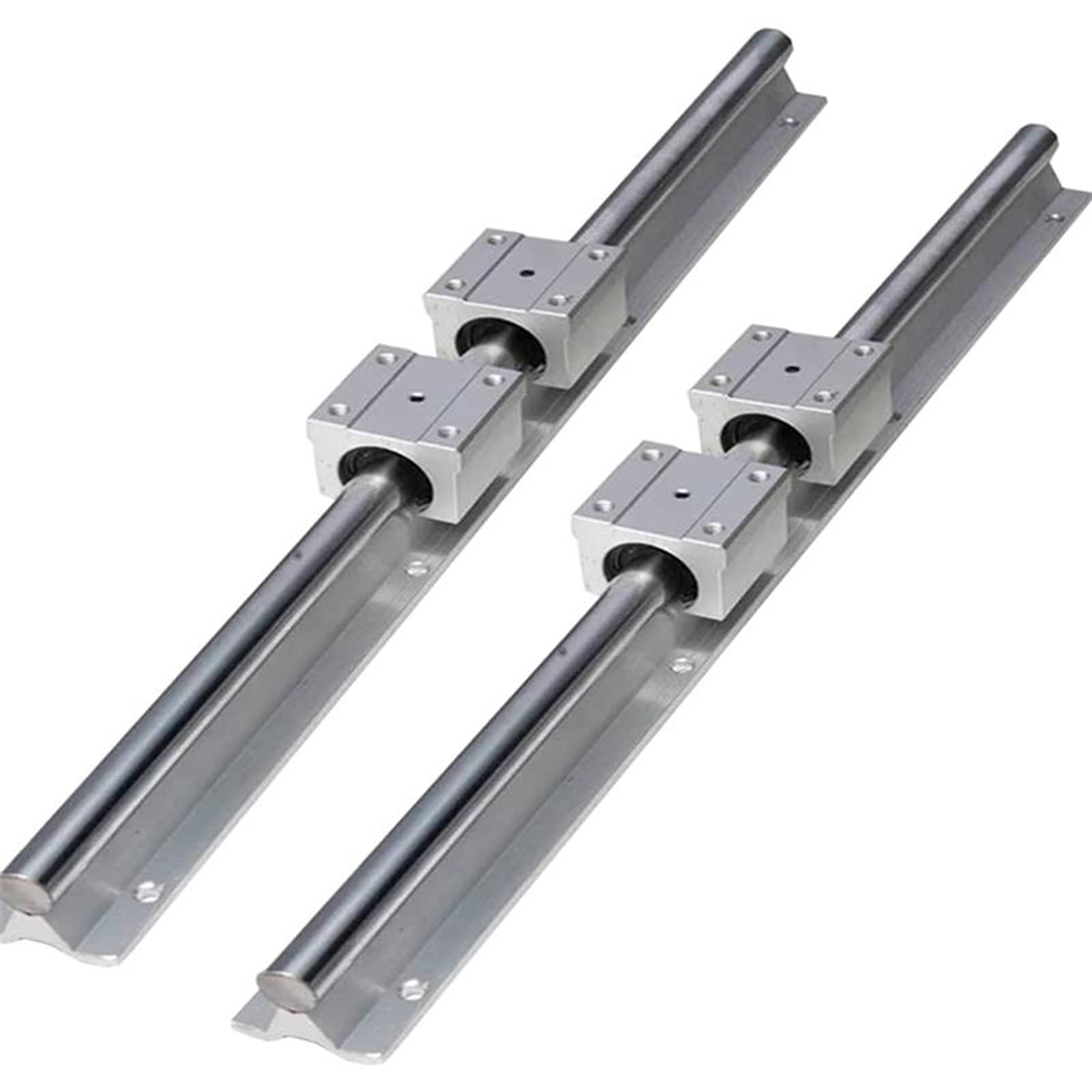 X Psblty Sbr16uu 2Pcs Linear Rail Suppport, Bearing Blocks For Cnc Parts, Complete Track Kit, Widely Used In Automated Machinery. Rail(,250Mm)