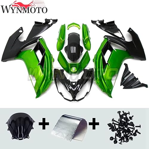 Miniatura 2 de WYNMOTO Carenados completos de plástico para Kawasaki ER-6FNinja 650r 2012 2013 2014 2015 2016 NINJA 650 ABS Molde de inyección de motocicleta verde
