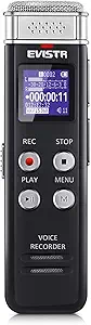 EVISTR 32GB Digital Voice Recorder Voice Activated Recorder with Playback - Upgraded Tape Recorder for Lectures, Meetings, Interviews, Audio Recorder USB Charge, MP3