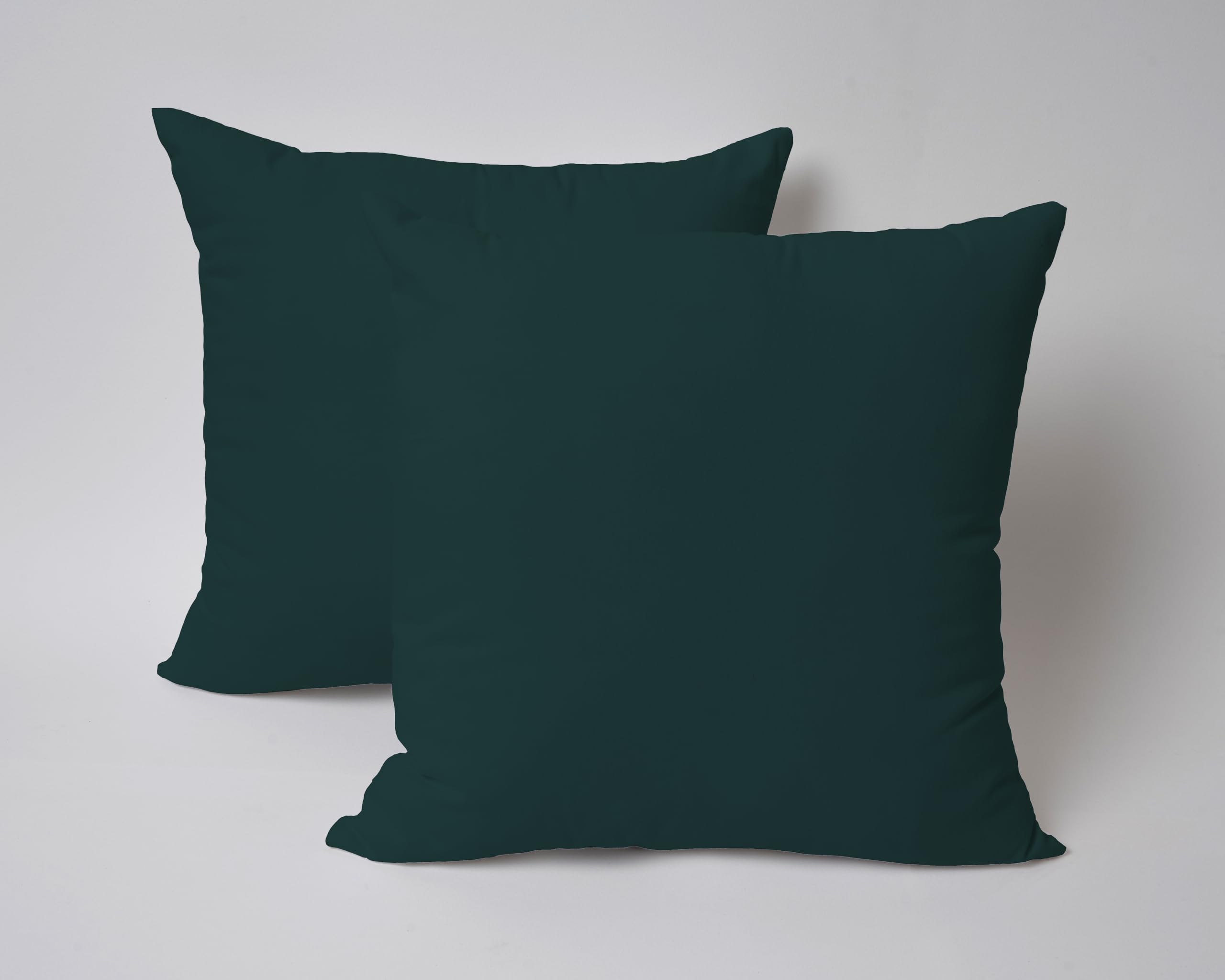 SKANDA FAB 100% Cotton Throw Pillow Cover 50X50 CM (2 Pcs) for Farmhouse Couch Sofa Bedroom | Cushion Covers | Sofa Pillow Cover Botanical Green (Pack of 2)