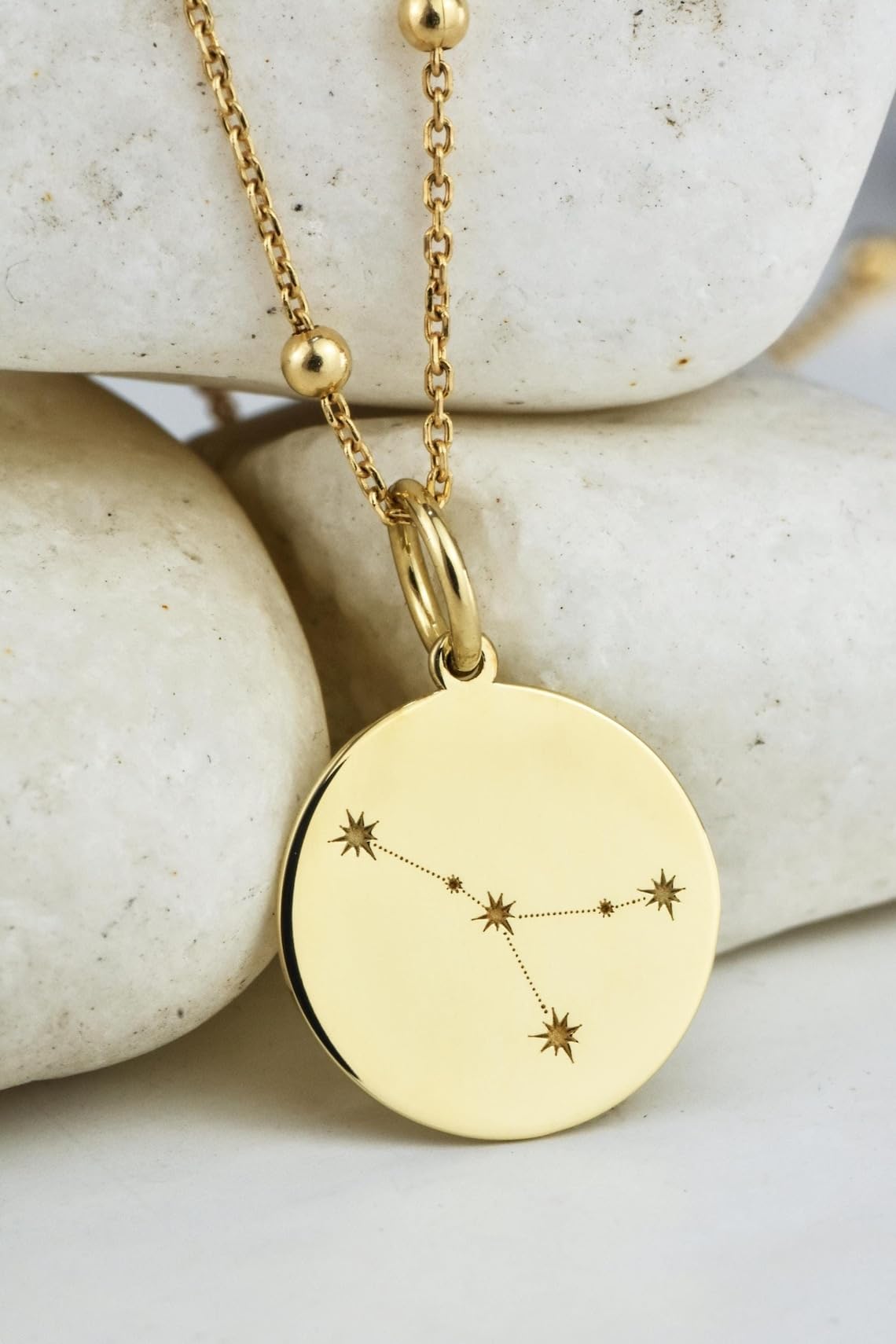 LKBEADS Luxus-Anhänger aus 925er Sterlingsilber, 28 mm, ohne Kette, Sternbild Krebs, Geburtstag, Astrologie-Schmuck, für Krebs-Sternzeichen-Sig-Münze, vergoldet, handgefertigt | LK_OPC_00714