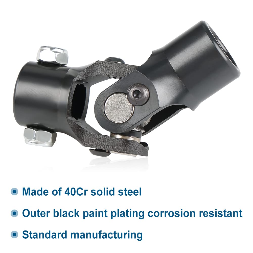 Junta Cardán Bajo Volante Junta Universal De Dirección (U-joint) - Acero  Negro, Medida 3/4 Redondo X 3/4 Redondo, 12 Meses Garantía Recambio  Dirección Automóvil