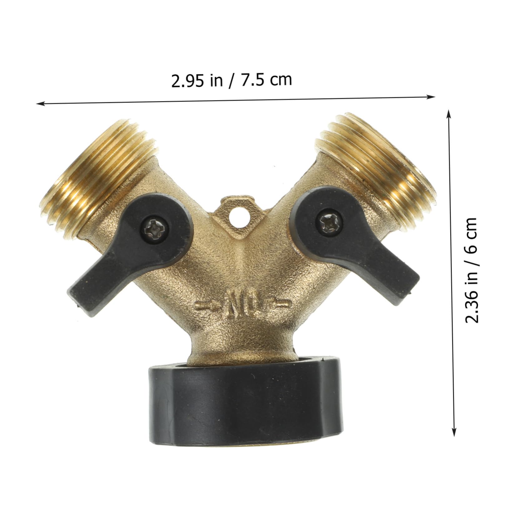 SUPVOX 2pezzi Sdoppiatore y per Tubo Flessibile da Giardino in Ottone Connettore Doppia Via per Tubo Flessibile Divisore per Rubinetto Accessori per di Ricambio per
