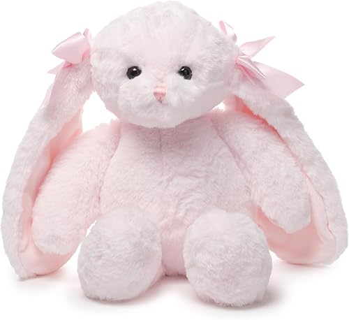 Bearington Floppy LongEars - Conejito de peluche blanco y azul, adorable y tierno, gran regalo para los amantes de los conejitos de todas las