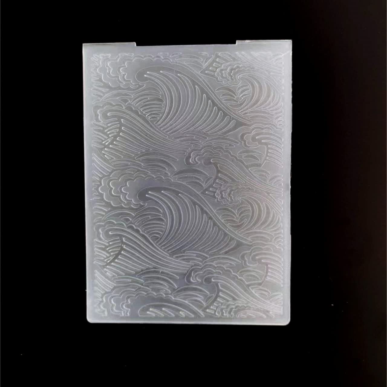 WooYangFun 1PC Water Wave Background Embossing Folder for Card Making Floral DIY Plastic Scrapbooking Photo Album Card Paper DIY Craft Decoration Template Mold 10.5x14.5cm