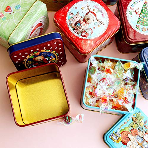 Scatola di latta di Natale,4 pezzi scatola di